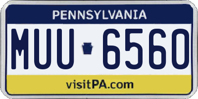 PA license plate MUU6560