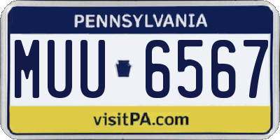 PA license plate MUU6567