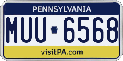 PA license plate MUU6568