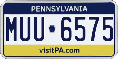 PA license plate MUU6575