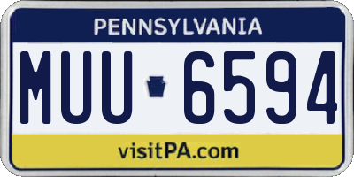 PA license plate MUU6594
