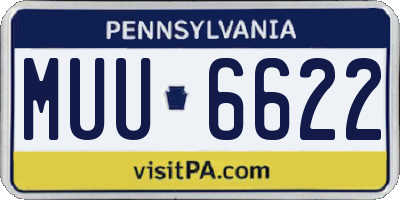 PA license plate MUU6622