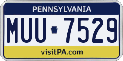 PA license plate MUU7529