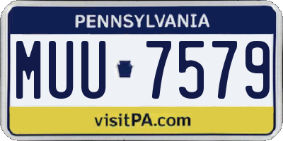 PA license plate MUU7579