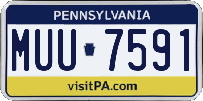 PA license plate MUU7591
