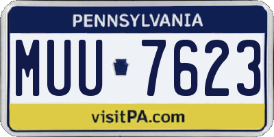 PA license plate MUU7623