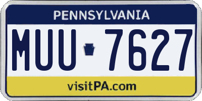 PA license plate MUU7627