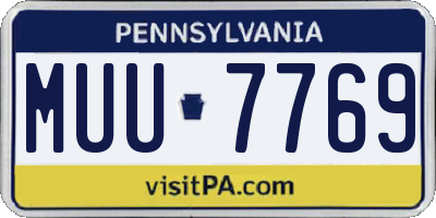 PA license plate MUU7769