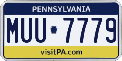 PA license plate MUU7779