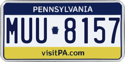 PA license plate MUU8157