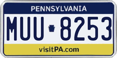 PA license plate MUU8253