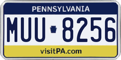PA license plate MUU8256