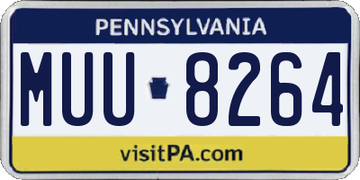 PA license plate MUU8264