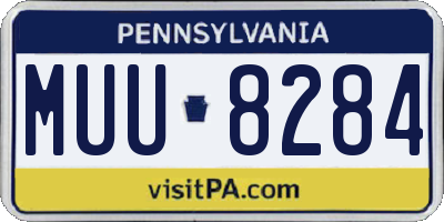 PA license plate MUU8284