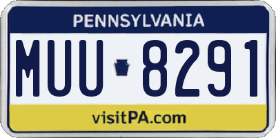 PA license plate MUU8291