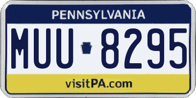 PA license plate MUU8295