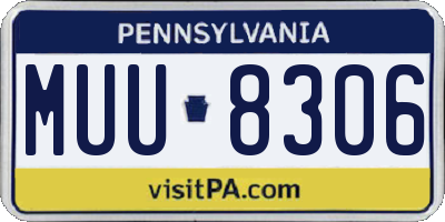 PA license plate MUU8306