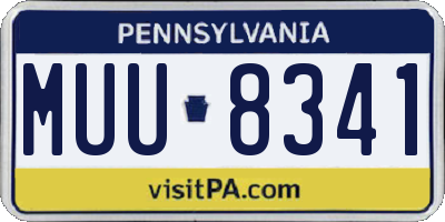 PA license plate MUU8341
