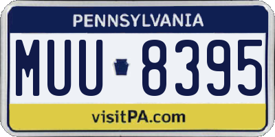 PA license plate MUU8395