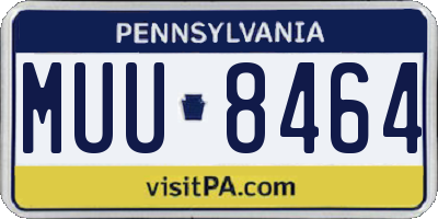 PA license plate MUU8464