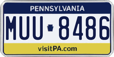 PA license plate MUU8486