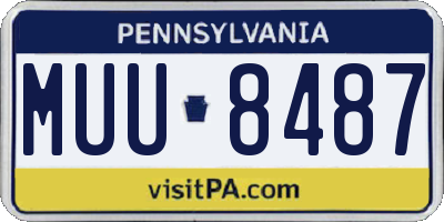 PA license plate MUU8487