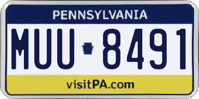 PA license plate MUU8491
