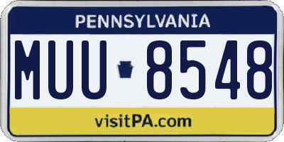 PA license plate MUU8548