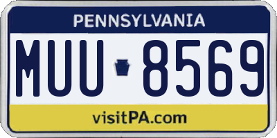 PA license plate MUU8569