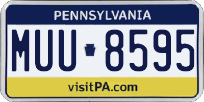 PA license plate MUU8595
