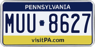 PA license plate MUU8627