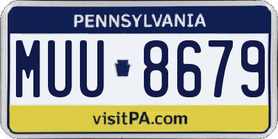 PA license plate MUU8679