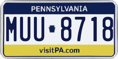PA license plate MUU8718