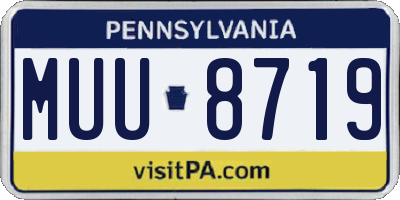 PA license plate MUU8719