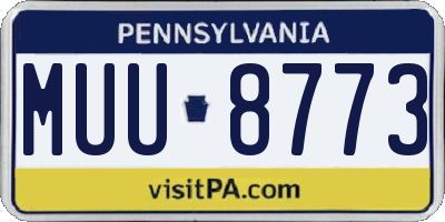 PA license plate MUU8773