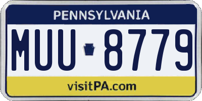 PA license plate MUU8779