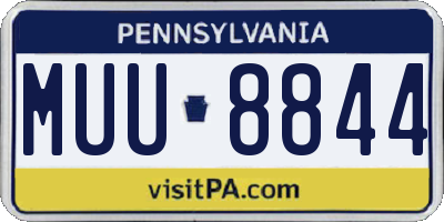 PA license plate MUU8844