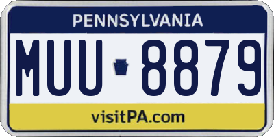 PA license plate MUU8879