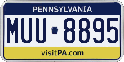 PA license plate MUU8895