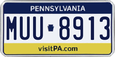 PA license plate MUU8913