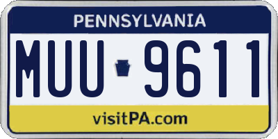 PA license plate MUU9611