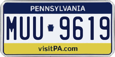 PA license plate MUU9619