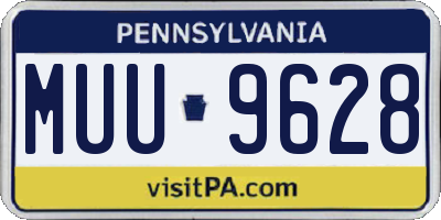 PA license plate MUU9628