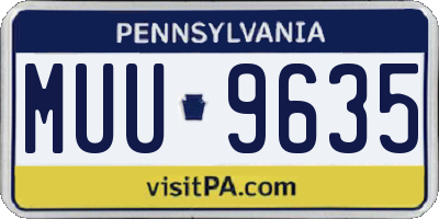 PA license plate MUU9635