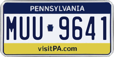 PA license plate MUU9641