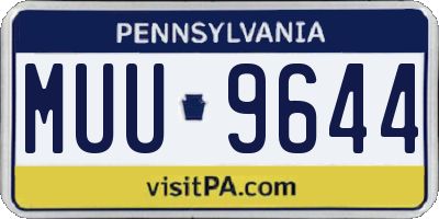PA license plate MUU9644