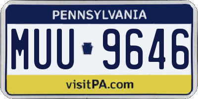 PA license plate MUU9646