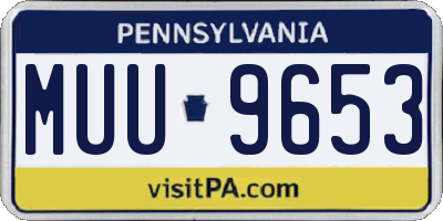 PA license plate MUU9653