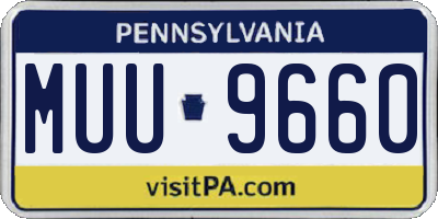 PA license plate MUU9660