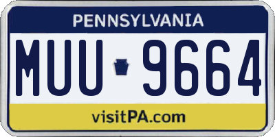 PA license plate MUU9664
